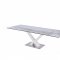 Celeste Expendable Dining Table w/Glass Top by Whiteline Imports