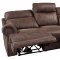 Aggiano Power Recliner Sofa 9911DBR in Dark Brown by Homelegance