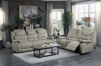 Shola Motion Sofa 9848GY-3 in Gray by Homelegance w/Options [HES-9848GY-3 Shola]