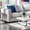 Ornella Sectional SM2671 in Light Gray Linen-Like Fabric w/Opt