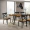 Hillary Dining Room 5Pc Set DN02305 in Walnut & Black by Acme