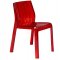 Ruffle Set of 4 Dining Chairs RC21R in Red by LeisureMod