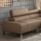 F7288 Sectional Sofa by Poundex in Tan Fabric