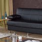 Halifax Sofa Bed Convertible in Black Bonded Leather