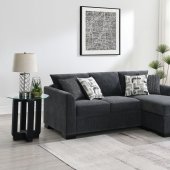 Storey Sleeper Sectional Sofa 504777 Dark Gray Fabric by Coaster