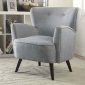 Leipsic Accent Chair CM-AC6181 2Pc Set in Gray Linen-Like