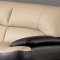 Saddle & Brown Two-Tone Full Bonded Leather Modern Sofa