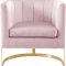 Carter Accent Chair 515 in Pink Velvet by Meridian