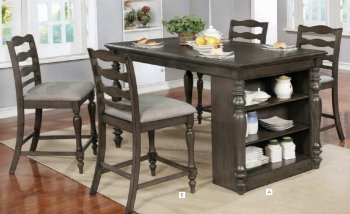 Theresa Counter Ht. Table CM3912GY-PT in Gray w/Options [FADS-CM3912GY-PT-Theresa]