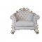 Vendome II Chair LV01331 in Ivory Fabric by Acme w/Options