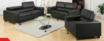 Makri Sofa CM6336BK in Black Bonded Leather Match w/Options [FAS-CM6336BK Makri]