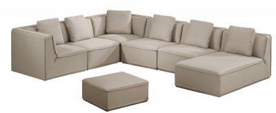 Artesia Modular Sectional Sofa 1701 in Beige Fabric by VIG