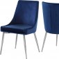 Karina Dining Chair 784 Set of 2 Navy Velvet Fabric by Meridian