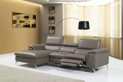 Angela Sectional Sofa in Premium Leather by J&M