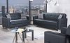 Viva Italia Sofa Bed in Black Leatherette by Mobista