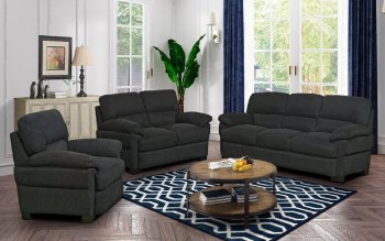 Chrys Sofa & Loveseat Set MNY2816 in Deep Blue w/Options [MSS-Chrys-MNY2816 Blue]