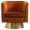 Bellagio Set of 2 Accent Chairs 581 in Cognac Velvet by Meridian