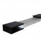 White & Wenge Two-Tone Finish Modern Expandable TV Stand