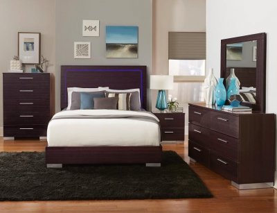 Moritz Bedroom 1706LED in Espresso by Homelegance w/Options