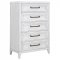 Marielle Bedroom Set 5Pc 224841 in Distressed White by Coaster