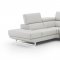 Annalaise Recliner Leather Sectional Sofa in Silver Gray by J&M