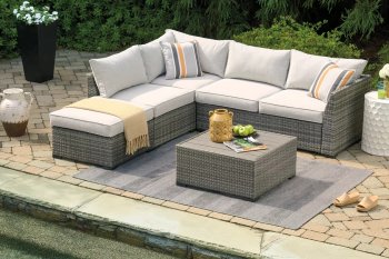 Cherry Point Outdoor Sectional P301 by Ashley w/Coffee Table [SFAOUT-P301 Cherry Point]