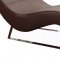 Soho Chaise in Brown Leatherette by Whiteline Imports