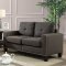 Attwell Sofa & Loveseat Set CM6594 in Gray Linen-Like Fabric