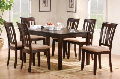 Dark Espresso Finish Contemporary Dinette w/Optional Chairs