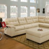 50625 Shi Sectional Sofa in Natural Bonded Leather Match by Acme