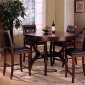 Dark Cherry 5Pc Modern Pub Dining Table Set w/Optional Server