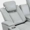 U1867 Power Motion Sofa in Chalk Leather Gel by Global w/Options