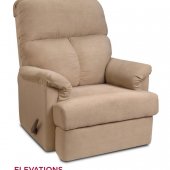 Beige Suede Microfiber Elegant Modern Recliner