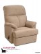 Beige Suede Microfiber Elegant Modern Recliner