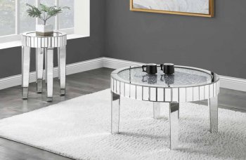 Ornat Coffee Table 3Pc Set 84710 in Mirror by Acme [AMCT-84710 Ornat]