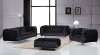 Mercer 646BL Sofa in Black Velvet Fabric w/Optional Items