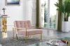 Pierre Accent Chair 523 in Pink Velvet Fabric by Meridian