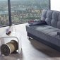 Inter Mebel Sofa Bed in Gray Fabric by Mobista