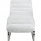 Qortini Lounge Chaise AC01988 in White Teddy Sherpa by Acme