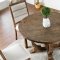 Isabelle 5Pc Rustic Dining Set CM3395A in Antique Oak