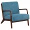 Foster Accent Chair Set of 2 902272 in Blue Fabric by Coaster