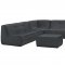 Align 5Pc Sectional Sofa Set in Charcoal Fabric by Modway