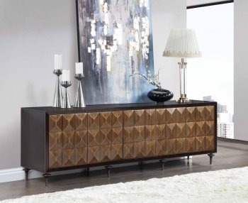 Diya Console Cabinet AC02503 in Forged Bronze & Espresso by Acme [AMCA-AC02503 Diya]