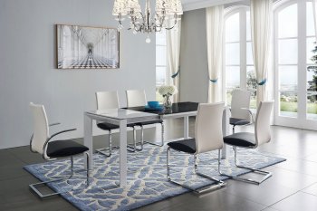 39 Dining Table by ESF with Glass Top & Optional 96/97 Chairs [EFDS-39-96-97]