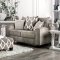 Basie Sofa SM5156 in Gray Burlap Weave Fabric w/Options