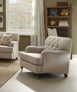 Alianza Chair 52582 in Beige Fabric by Acme [AMAC-52582-Alianza]