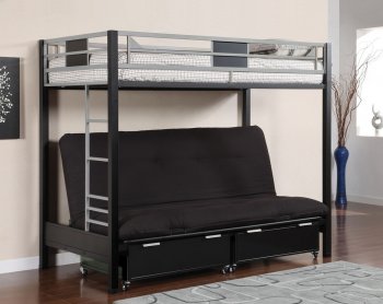 CM-BK1024 Clifton Bunk Bed w/Futon Base & Optional Drawers [FAKB-CM-BK1024 Clifton]