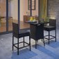 Cerveza 3Pc Outdoor Patio Pub Set in Black by Modway