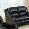 7260 Reclining Sofa in Black Bonded Leather w/Optional Items