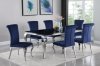 Carone Dinette Set 5Pc 115071 in Glass & Steel w/Options